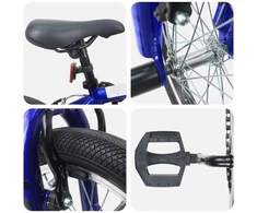 BMX Dviratis 16 Colių 5-8 metų amžiaus Tamsiai mėlyna