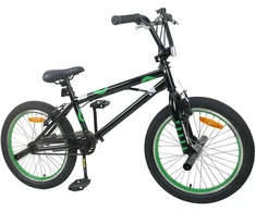 BMX Dviratis 20 Colių skirta vyresniems nei 9 metų Juoda