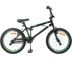 BMX Dviratis 20 Colių skirta vyresniems nei 9 metų Juoda