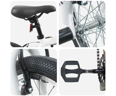 BMX Dviratis 20 Colių skirta vyresniems nei 9 metų Balta