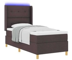Kiemas lova su LED juostelėmis Ruda 90 x 200 cm audinys
