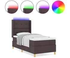 Kiemas lova su LED juostelėmis Ruda 90 x 200 cm audinys