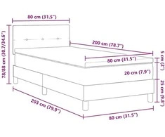 Kiemas lova su pagalve su galvūgalio Mėlyna 80 x 200 cm audinys