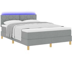 LED Čiužinio Lova Šviesiai pilka 140 x 200 cm audinys