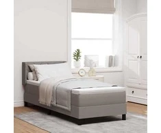 Kiemas lova su galvūgalio Taupe 200 x 80 cm audinys