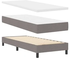 Kiemas lova su galvūgalio Taupe 200 x 80 cm audinys