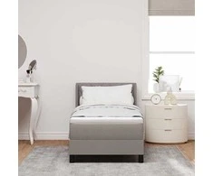Kiemas lova su galvūgalio Taupe 200 x 80 cm audinys