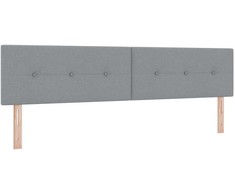 Kiemas lova su galvūgalio Šviesiai pilka 200 x 200 cm audinys