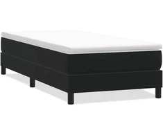 Box Spring Lova be čiužinio Juoda 100x210 cm aksomas