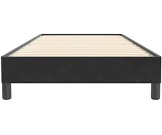 Box Spring Lova be čiužinio Juoda 100x220 cm aksomas