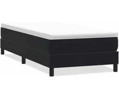Box Spring Lova be čiužinio Juoda 80x210 cm aksomas