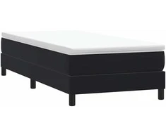 Box Spring Lova be čiužinio Juoda 80x210 cm aksomas