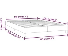 Box Spring Lova be čiužinio Rožinė 140x220 cm aksomas