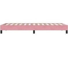 Box Spring Lova be čiužinio Rožinė 80x210 cm aksomas