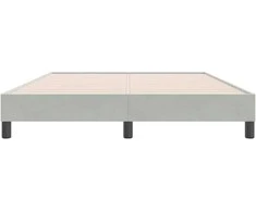 Box Spring Lova be čiužinio Šviesiai pilka 160x220 cm aksomas