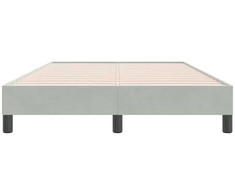 Box Spring Lova be čiužinio Šviesiai pilka 120x220 cm aksomas