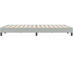 Box Spring Lova be čiužinio Šviesiai pilka 160x220 cm aksomas