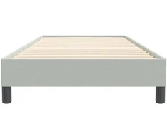 Box Spring Lova be čiužinio Šviesiai pilka 100x220 cm aksomas