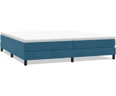 Box Spring Lova be čiužinio Tamsiai mėlyna 200x210 cm aksomas