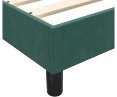 Box Spring Lova be čiužinio Tamsiai žalia 120x220 cm aksomas