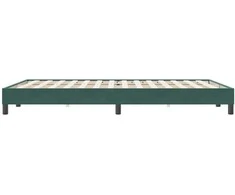 Box Spring Lova be čiužinio Tamsiai žalia 160x220 cm aksomas