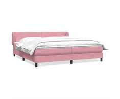 Box Spring Lova su čiužiniais Rožinis 180x210 cm Velvet