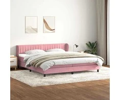 Box Spring Lova su čiužiniais Rožinis 180x210 cm Velvet