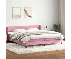 Box Spring Lova su čiužiniais Rožinis 180x210 cm Velvet