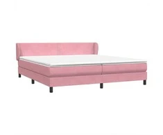 Box Spring Lova su čiužiniais Rožinis 180x210 cm Velvet