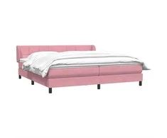 Box Spring Lova su čiužiniais Rožinis 180x210 cm Velvet