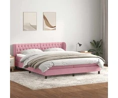 Box Spring Lova su čiužiniais Rožinis 180x210 cm Velvet