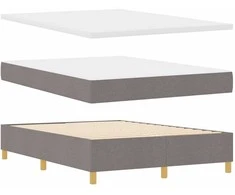 Kiemas lova su LED juostelėmis Tortora 160 x 200 cm audinys