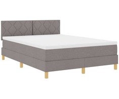 LED Čiužinio Lova su galvūgalio Taupe 140 x 200 cm audinys