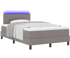 Kiemas lova su LED juostelėmis Tortora 120 x 190 cm audinys