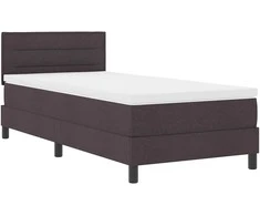 Kiemas lova su čiužiniu Tamsiai rudas 80 x 200 cm audinys