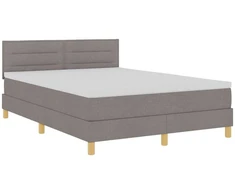 LED Čiužinio Lova su LED juostelėmis Taupe 140 x 200 cm audinys