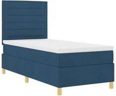 Kiemas lova su čiužiniu Mėlyna 90 x 200 cm audinys