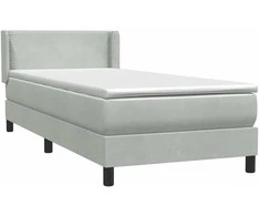 Box Spring Lova su čiužiniu Šviesiai pilka 90x210 cm Velvet