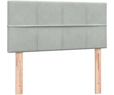 Box Spring Lova su čiužiniu Šviesiai pilka 90x210 cm Velvet
