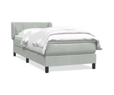 Box Spring Lova su čiužiniu Šviesiai pilka 90x210 cm Velvet