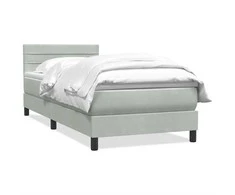 Box Spring Lova su čiužiniu Šviesiai pilka 90x210 cm Velvet