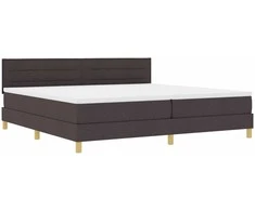 Kiemas lova su pagalve Tamsiai rudas 200 x 200 cm audinys