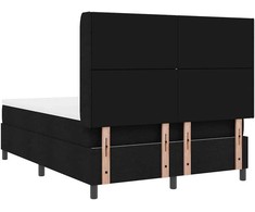 LED Čiužinio Lova su galvūgalio Juoda 140 x 190 cm audinys