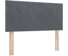 LED Čiužinio Lova su LED Tamsiai pilka 120 x 190 cm Aksomas