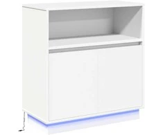LED Bufetas Balta 71 x 34,5 x 75 cm Apdirbta mediena