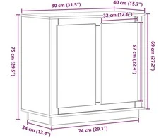 Kabalas Senas medis 80 x 40 x 75 cm Apdirbta mediena