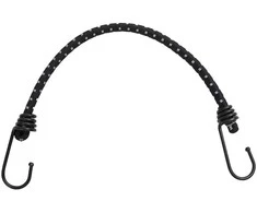 Bungee virvelės su juostelėmis ir kabliukais, 25vnt., 46cm