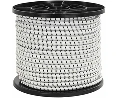 Bungee virvės 10 mm Juoda ir Balta PP ir guma
