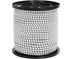Bungee virvės 4 mm Juoda ir Balta PP ir guma