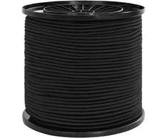 Bungee virvės 4 mm Juoda PP ir guma